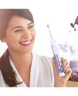 Genius 9000 Electric Toothbrush with 3 Replacement Heads & Smart Travel Case, Purple Orchid